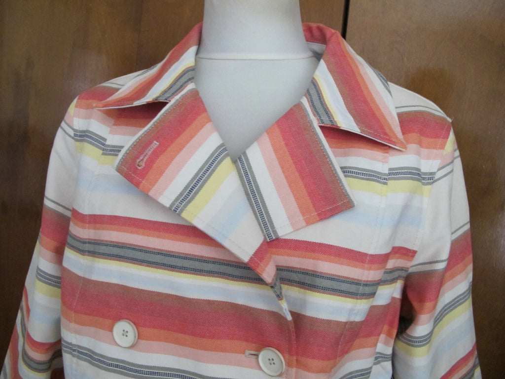 Tommy Hilfiger Women's Linen Multi Color Buttons Blazer Size XLarge