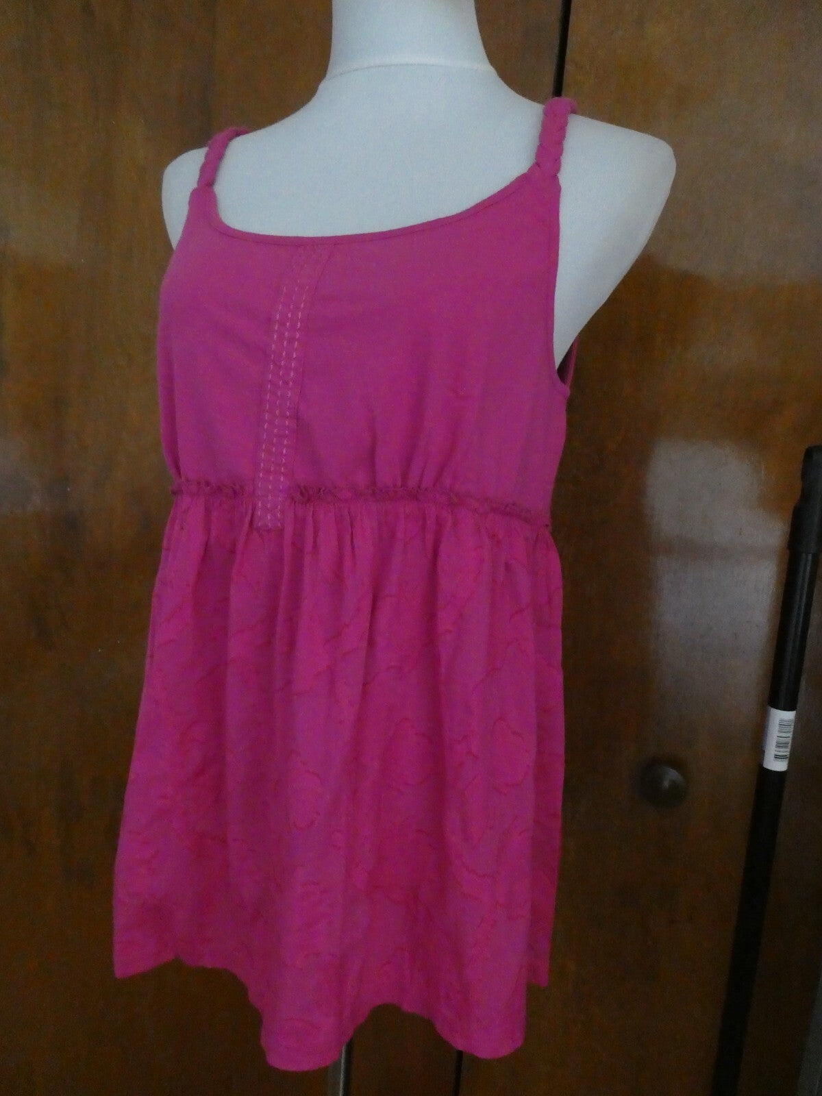 Tommy Hilfiger women's pink soft cotton detailed top size large