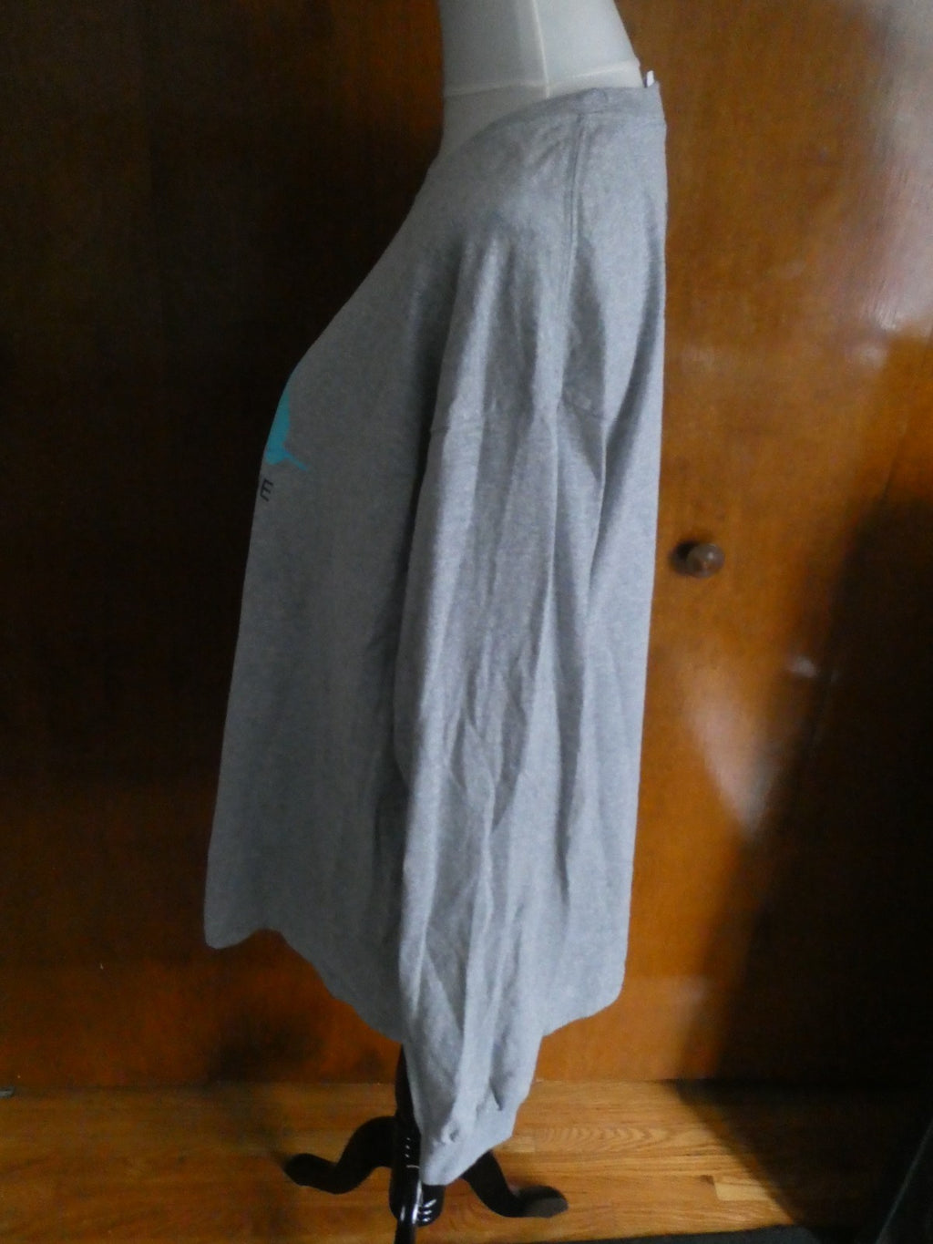 Gildan Ultra Cotton Unisex XL Real Dog Rescue Gray Long Sleeve Graphic T-Shirt