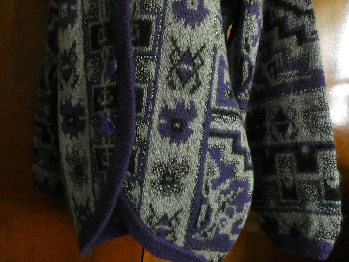 Vintage Wool Blend Sweater/Cardigan Ladies Fashion S.K.V.J. Medium