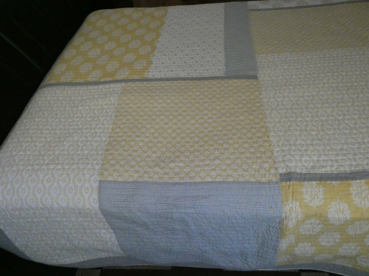 Sonoma Cotton Multicolored Full Queen Quilt With Shams 2-Piece Set Reversible 