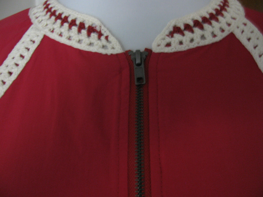 Free People Women’s Ruby Crocheted Trim Sporty Lightweight Jacket Size Large NWT