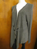 Eileen Fisher Women's Gray Long Cardigan Large 