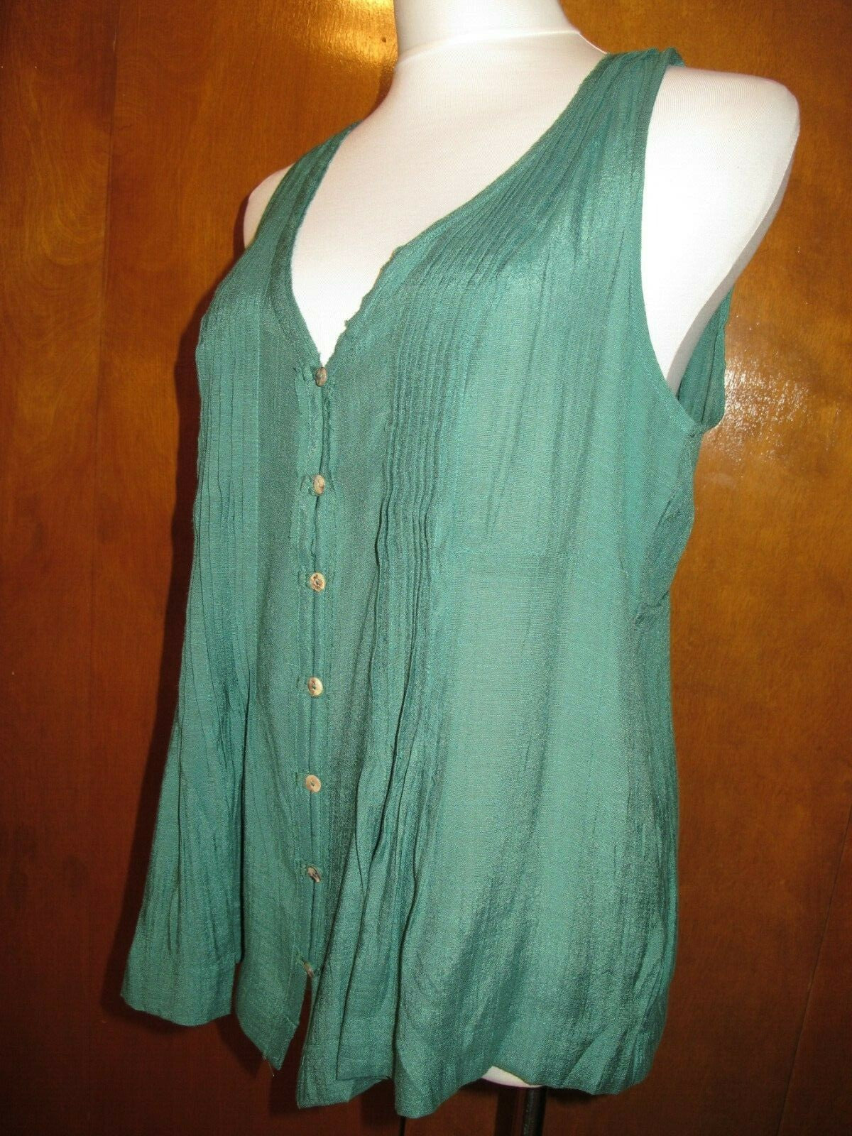 Anthropologie Maeve  Women's Green Rayon Top Medium