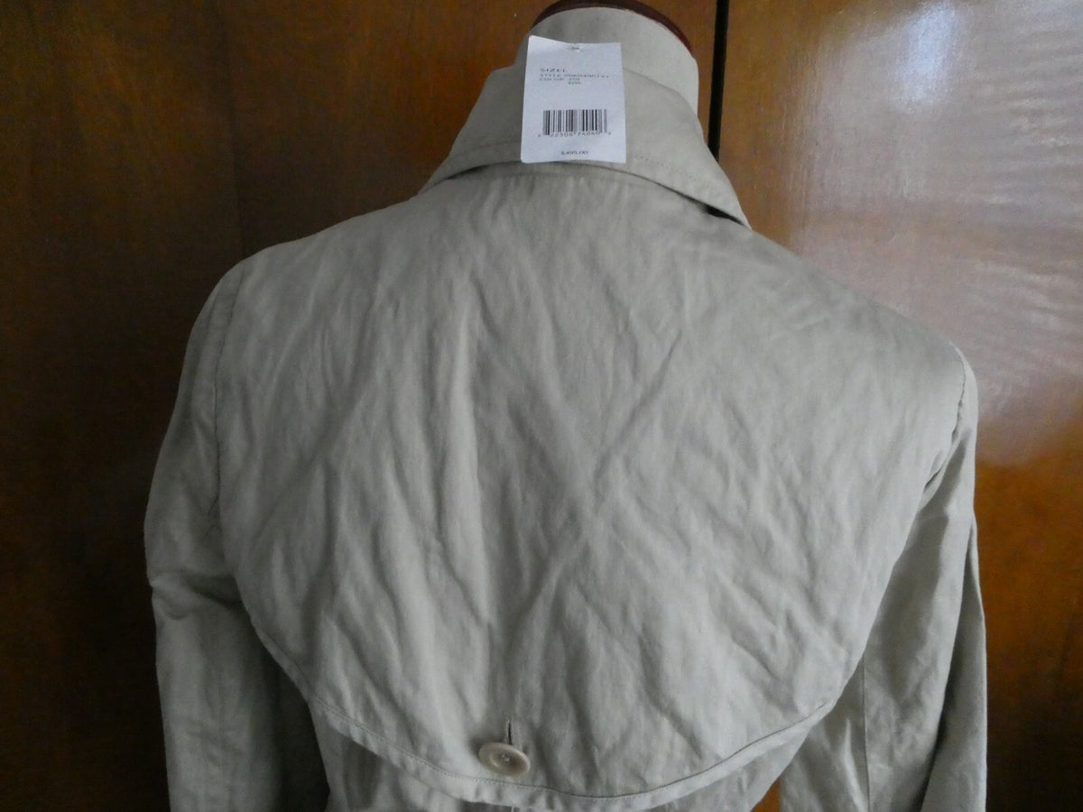Vince women’s khaki detailed lined coat Size Large NWT