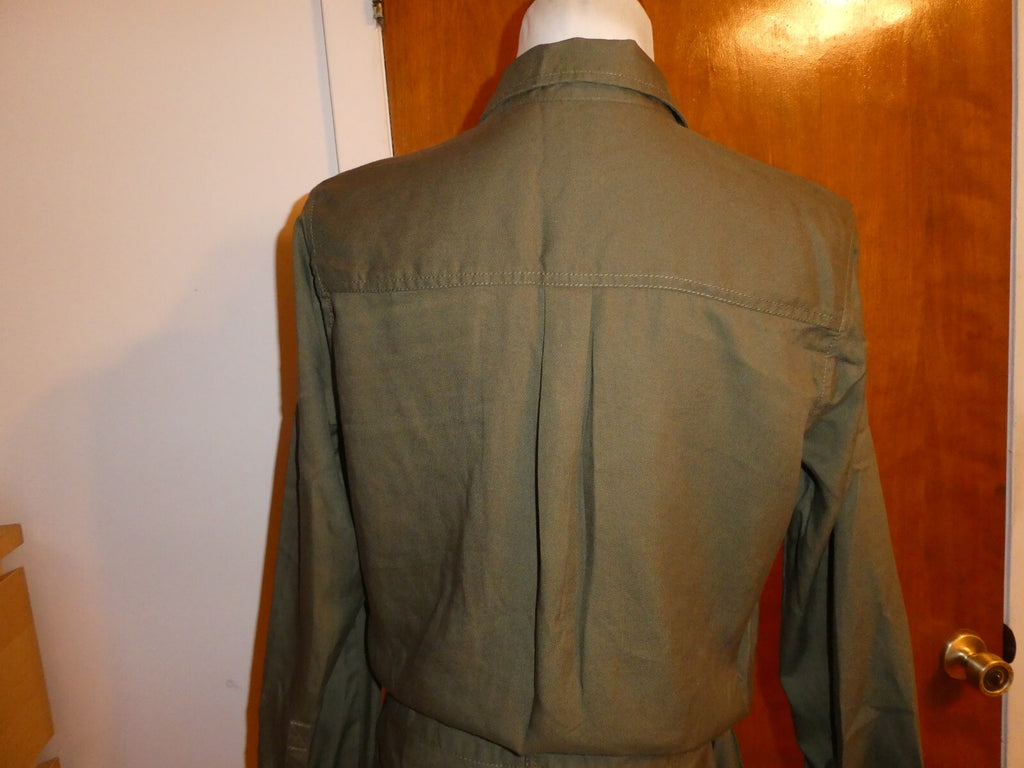 Gap women’s army green long sleeves lyocell jumpsuit size Medium, Large