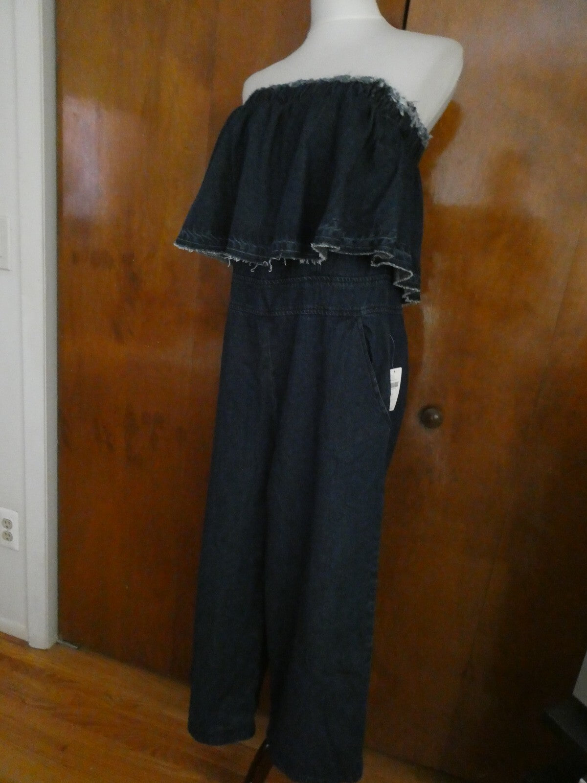 Anthropologie Hei Hei Women’s Blue Denim Jumpsuit Romper Size Large Retail $138