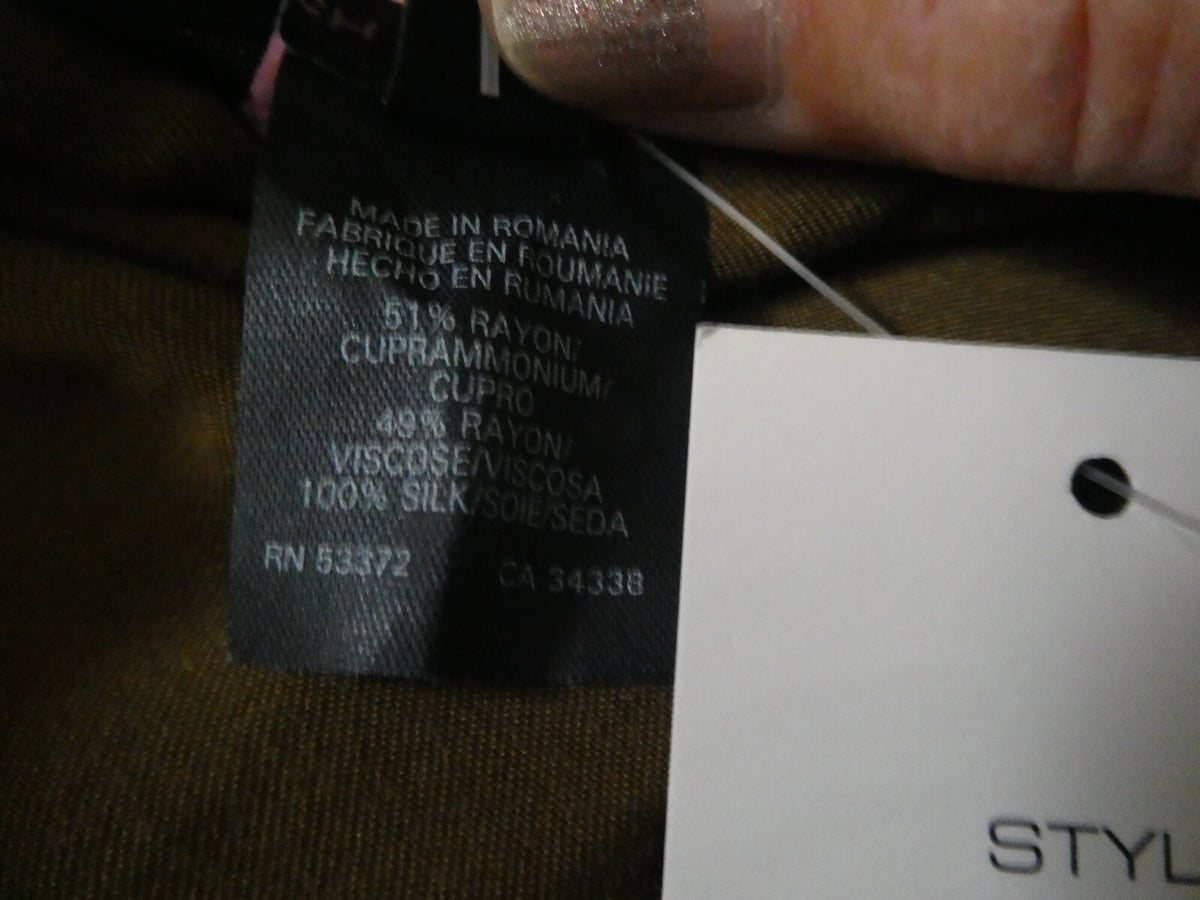 French Connection women's bullfrog/mulberry silk/ rayon top size 12 retail $118