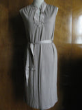 Gap Women's Beige Rayon Belted Sleeveless Dress Large