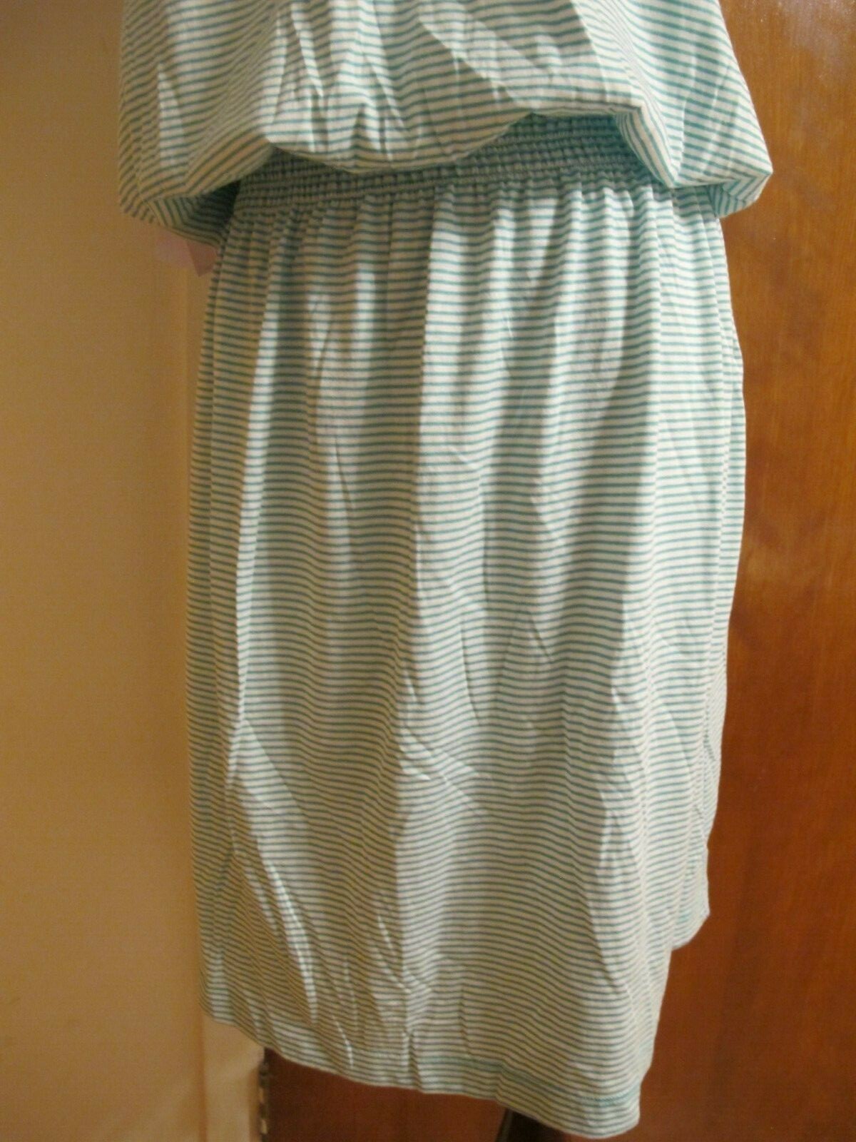 Lacoste women's green cotton pima stripe very soft summer dress Size 6
