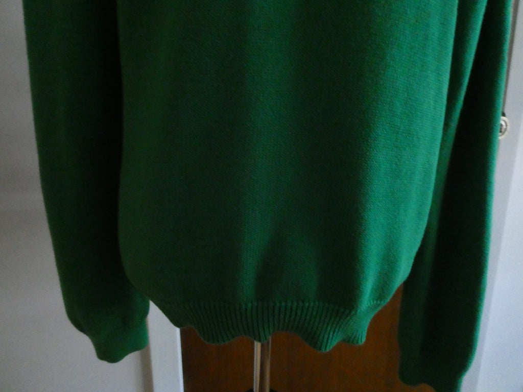 Ralph Lauren Women’s XL Green Shawl Collar Toggle Sweater 100% Cotton EUC
