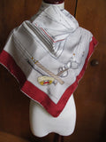 Vintage Fittorio Scarf Wrap Shawl - Hand Rolled Hem 33 x 33