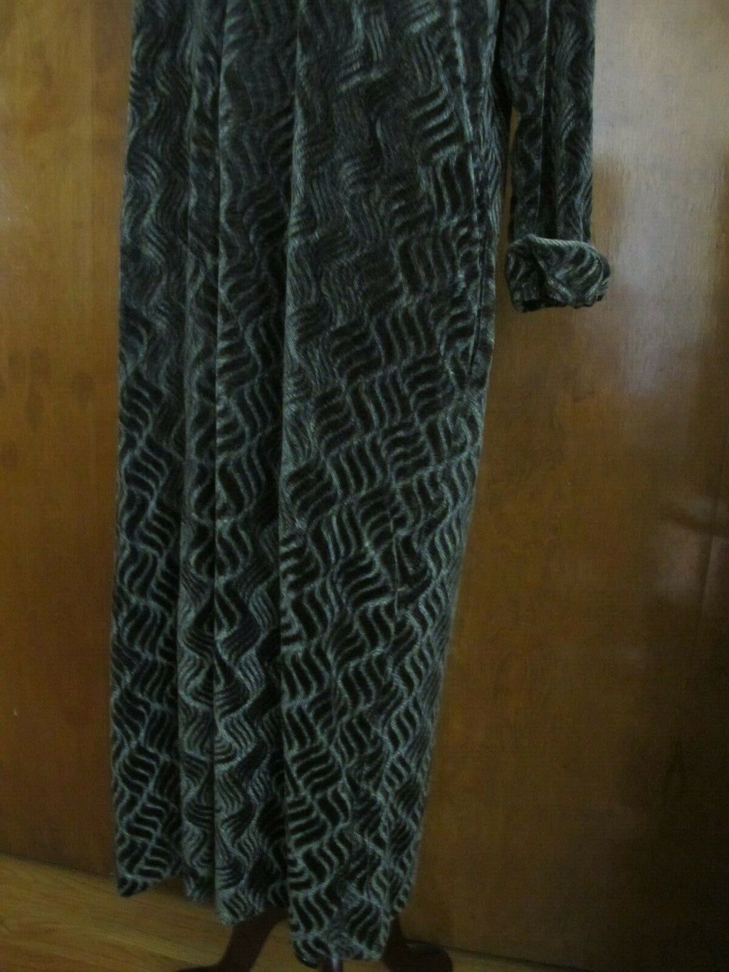 Melange Collection women's gray velour long sleeves dress size small 