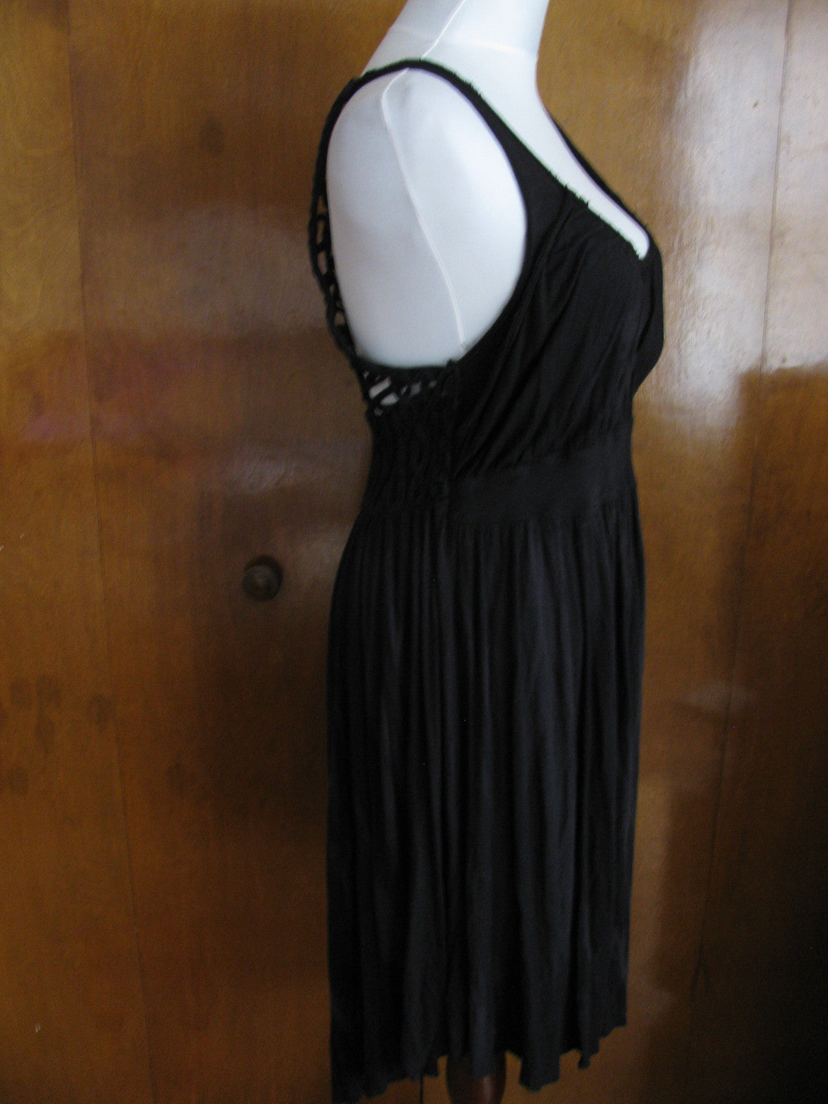 Free People women's washed black fabric back panel dress size Medium New