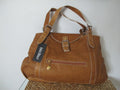 Regina Boho womens brown genuine leather slouch bag Large Handbag Made in Italy