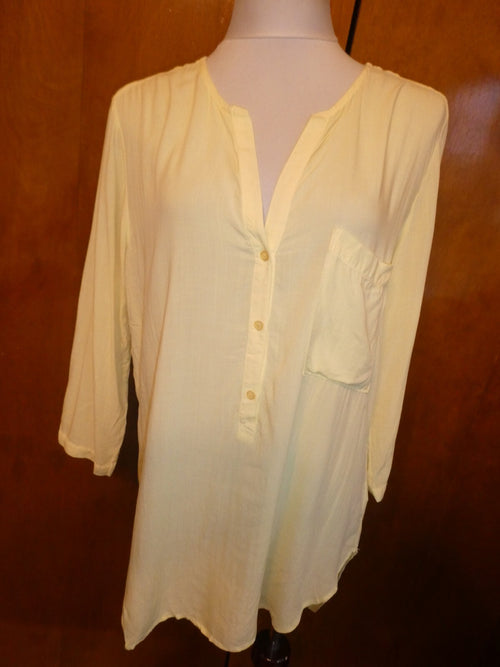 Anthropologie Cloth & Stone women's yellow blouse top Size Medium, Large