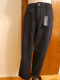 U.S. POLO ASSN. Women Navy Mid Rise Relax Fit Denim Slim Chino Pant 16 (fits 14)