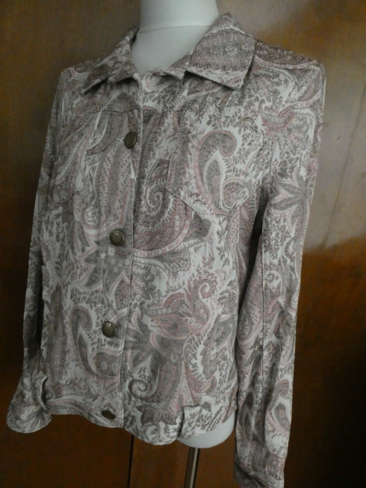 Fashion Born Again Women's Multicolor Detailed Blazer Size Large