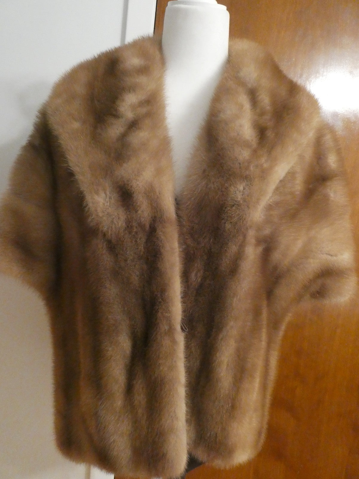 Vintage Brown Mink Jacket Gorgeous Classic Elegant Style Size Large