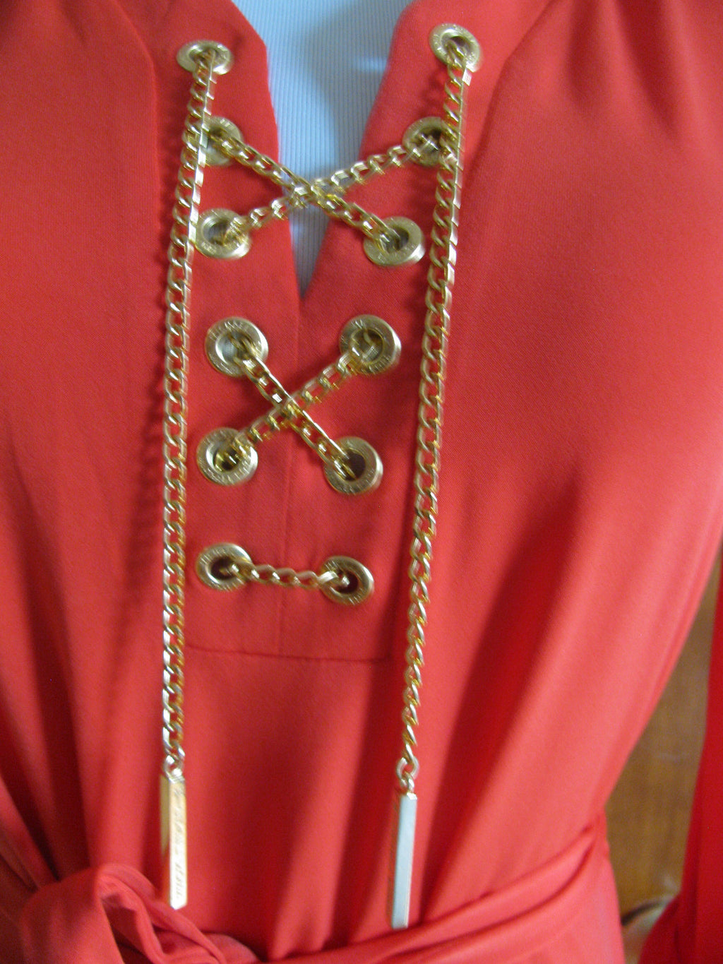 Michael Kors women’s long sleeves red dress