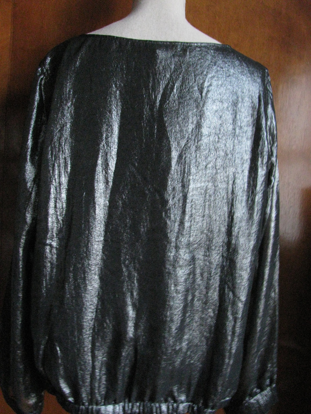 Gap Women's Black Shimmer Long Sleeves Evening Top Size XLarge 