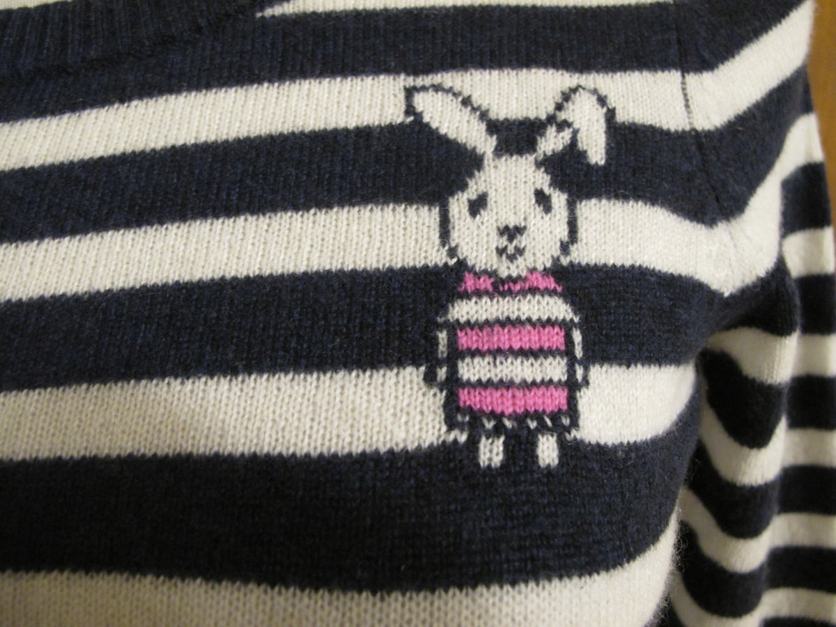 Bloomingdale Aqua Women’s Multicolor Detailed Soft Cashmere Sweater Size Xsmall