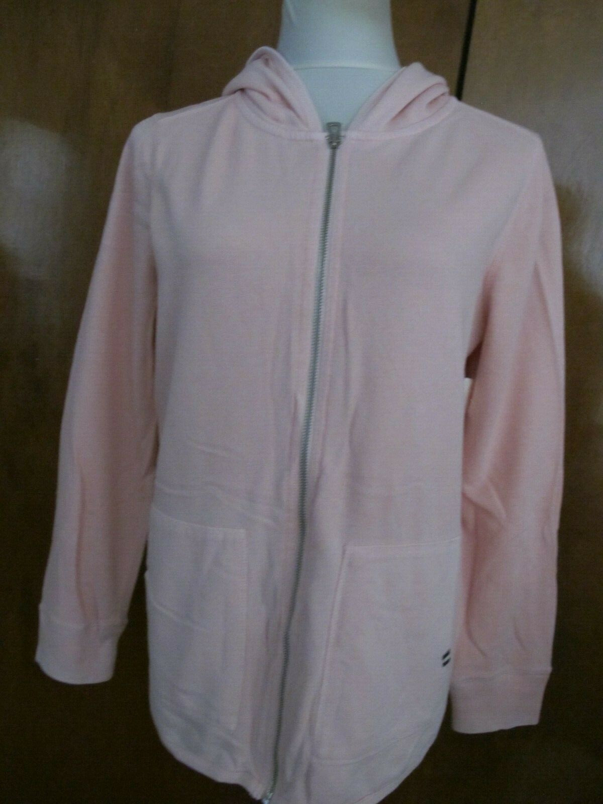 Gap Women's Light Pink Cotton Blend Hooded Pullover Sweater Large