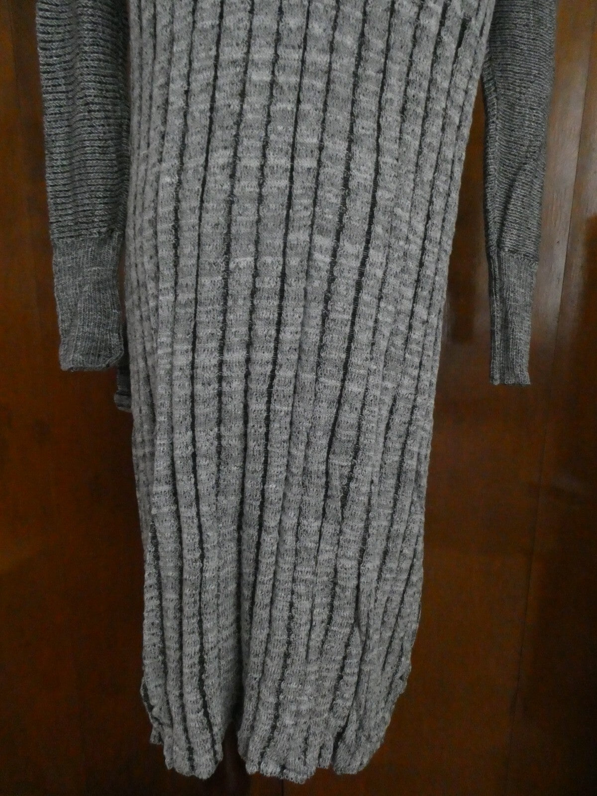 Free People Women's Gray Comb Long Cardigan Size Xsmall