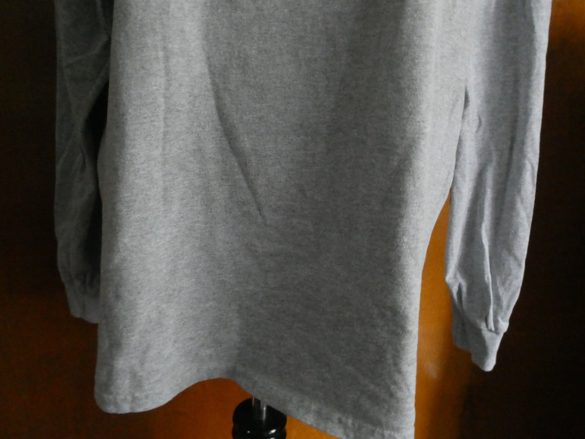 Gildan Ultra Cotton Unisex XL Real Dog Rescue Gray Long Sleeve Graphic T-Shirt