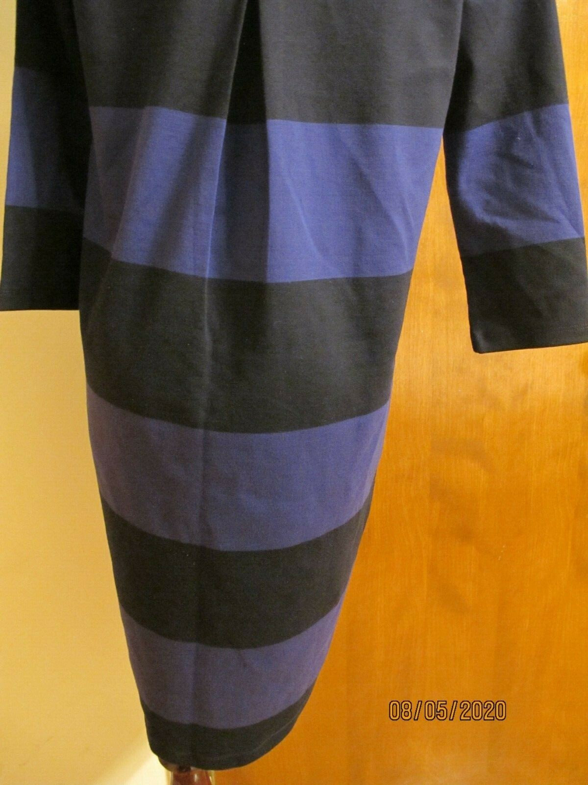 Gap Women's Striped Black Purple Sweater Dress Small 