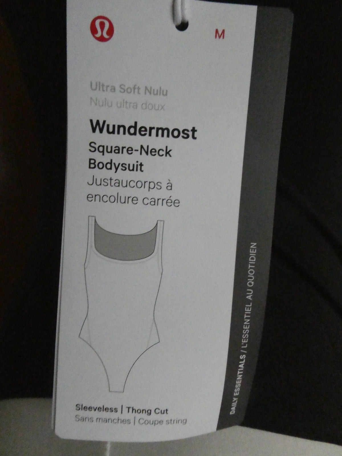 Lululemon Bodysuit Wundermost Nulu Soft Sleeveless Black Size Small, Medium
