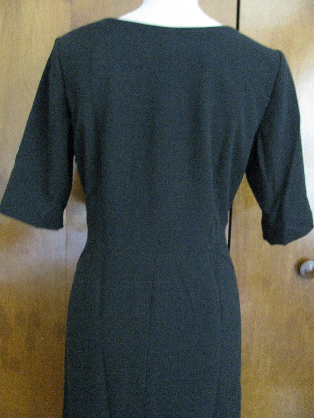 Gap women's black pleated empire seam short sleeves dress 