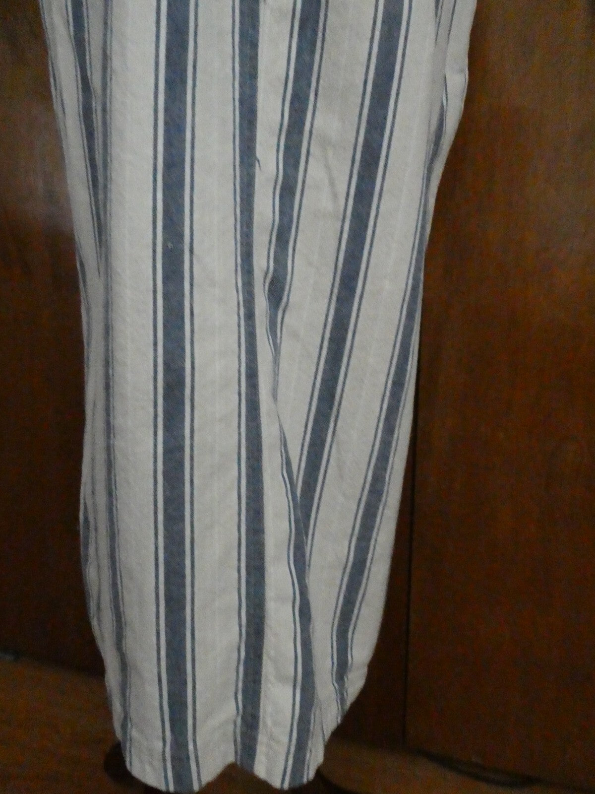 Truly Yours Denim Striped Sleeveless Button Front Dress 20W (fits size 16-18)