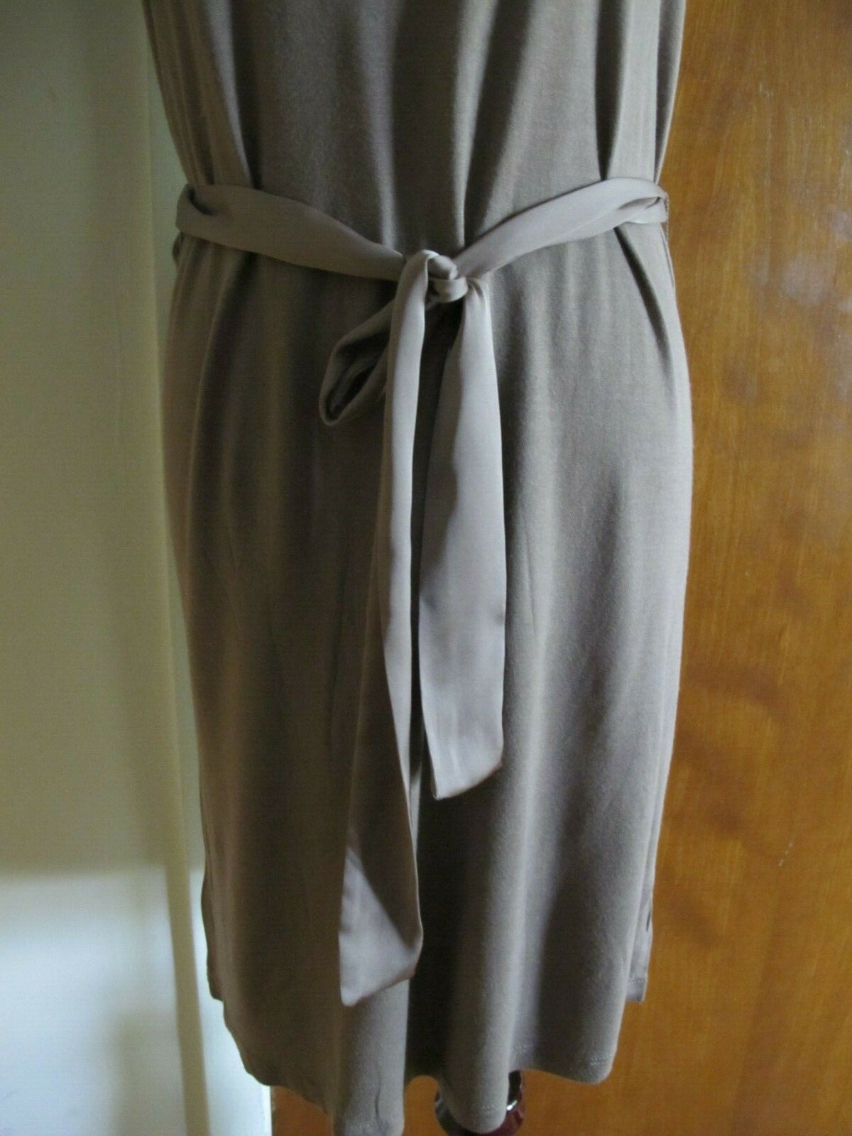 Gap Women's Beige Rayon Belted Sleeveless Dress XS