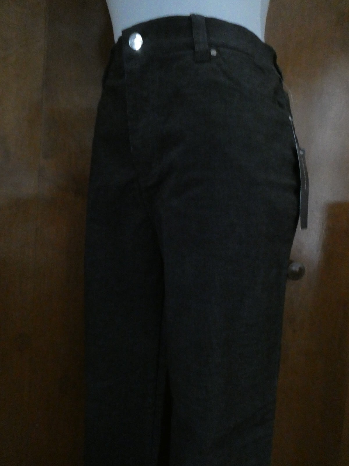 Jones New York Signature women's cotton dark gray pants wide leg at bottom SZ 10