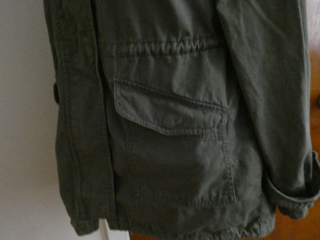 Forever 21 Women’s Olive/Khaki Cotton Hooded Coat Jacket Medium