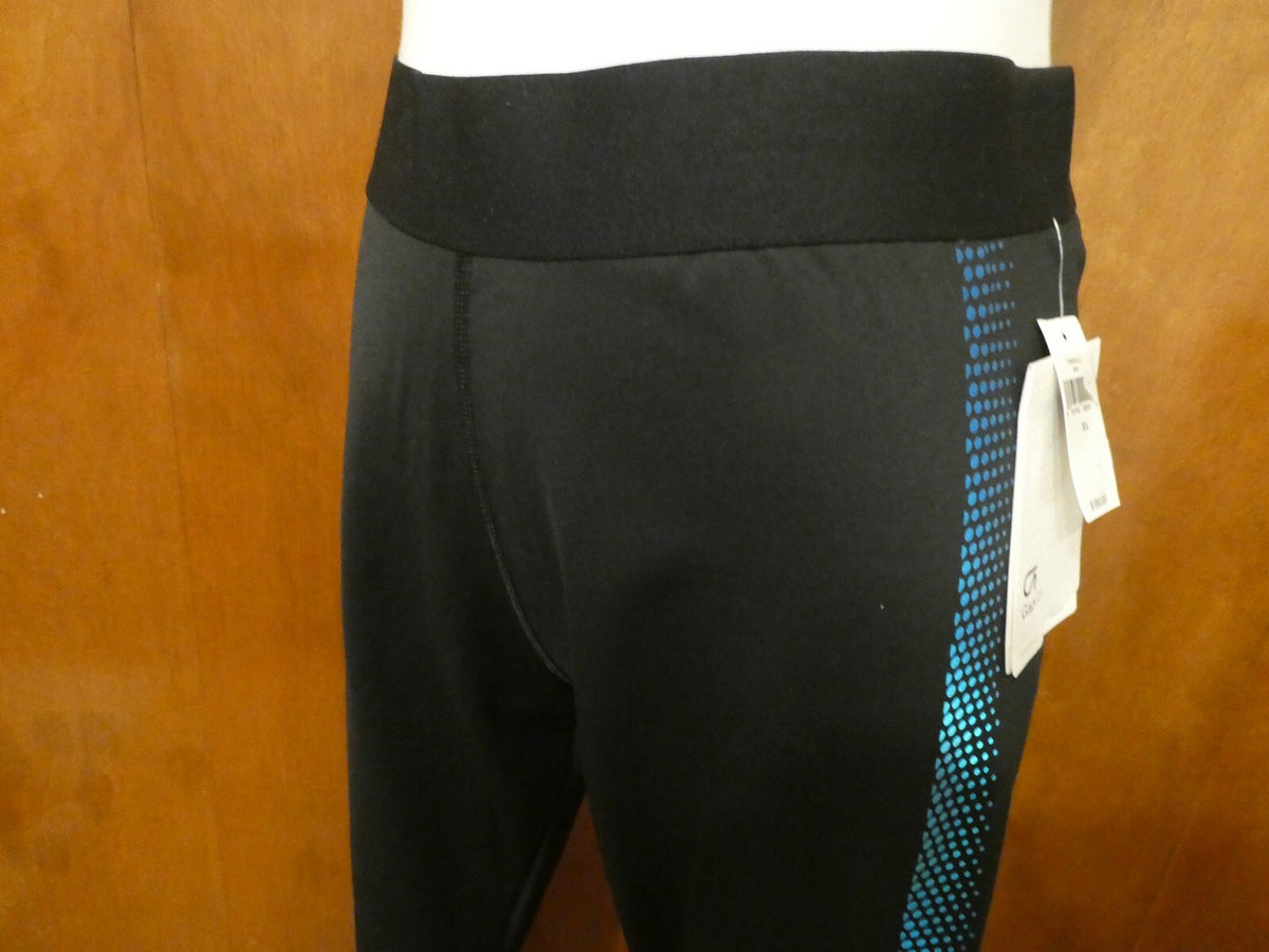 GapFit Capri Women’s Active Regular Rice Leggings Black/Blue Xlarge