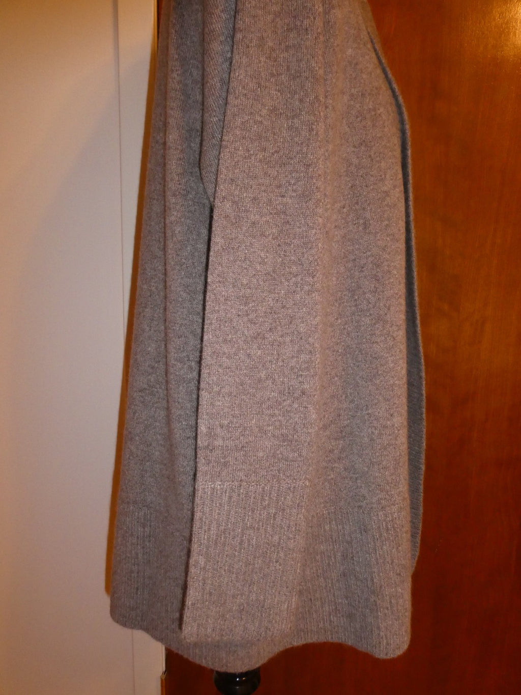 C by Bloomingdale's Women 100% Cashmere H. Rye Sesame Open Front Cardigan Large