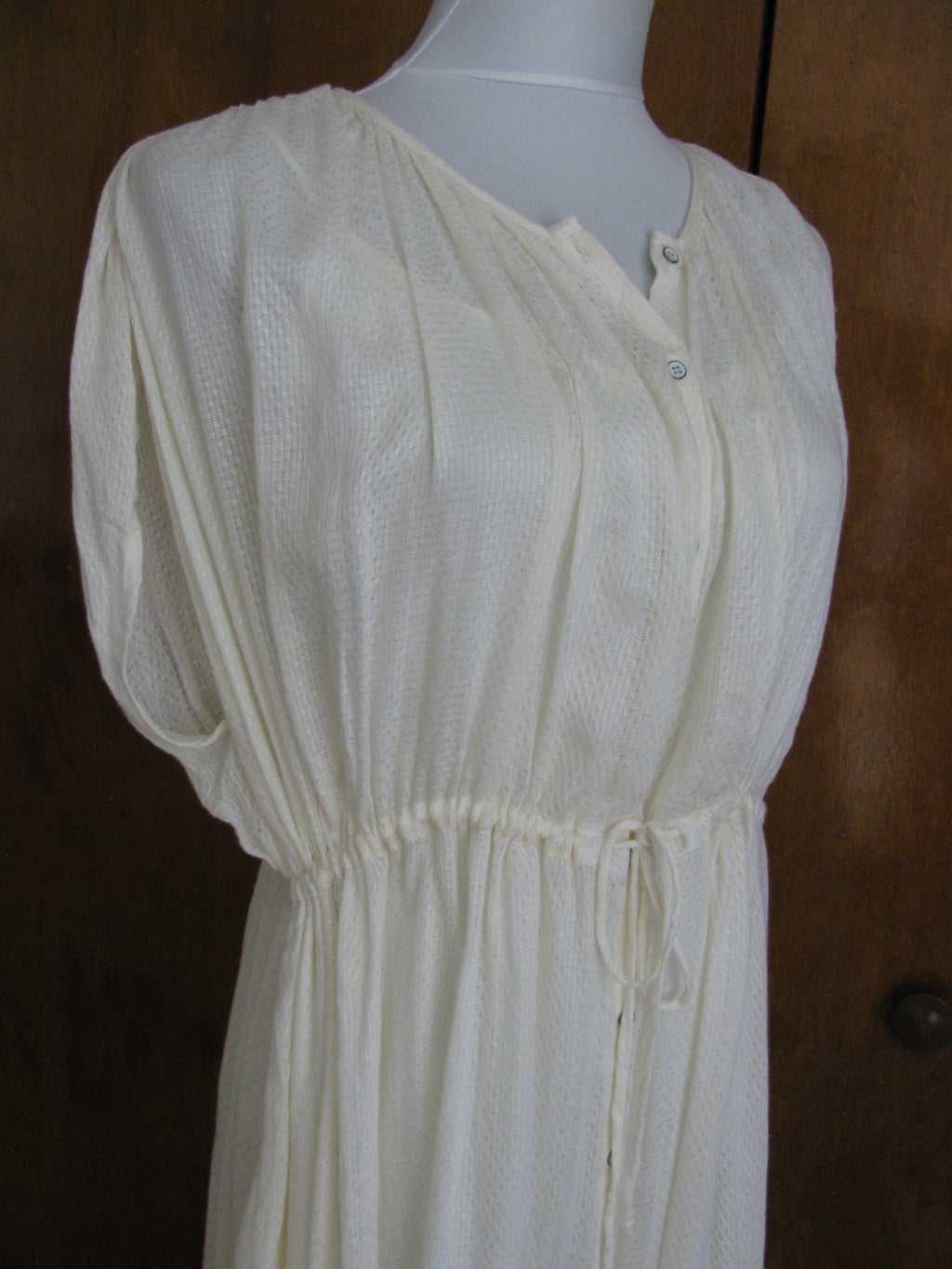 Free People women's off white soft rayon lined asymmetrical hem dress Small New