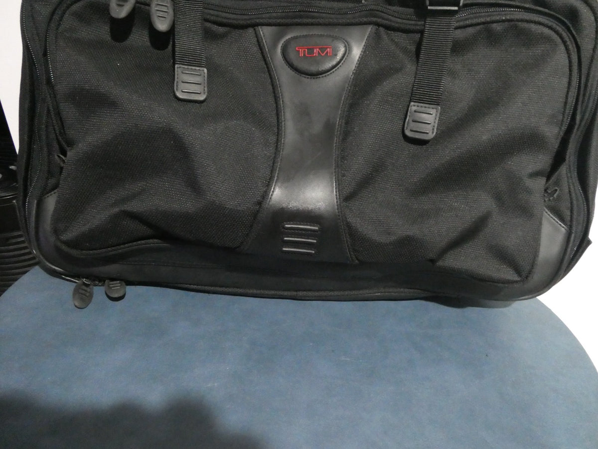 TUMI Expandable 3-in-1 Travel Bag Backpack Briefcase Black Ballistic Nylon 22"