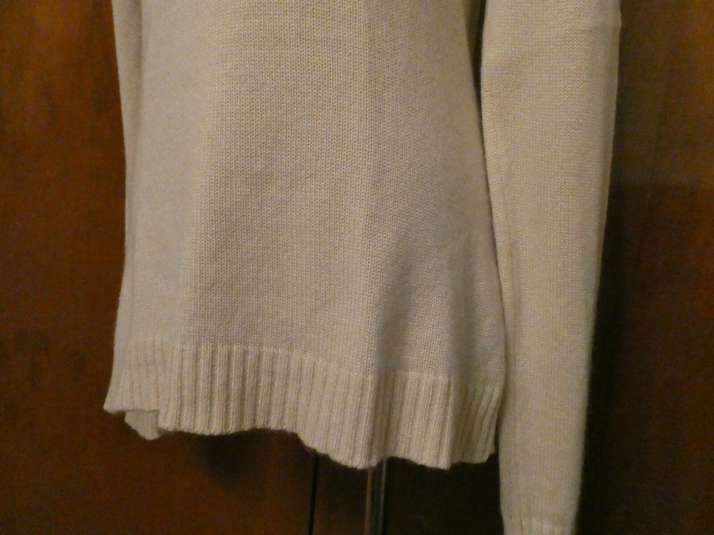 Repeat women's cream cashmere V-neck sweater size EU 40