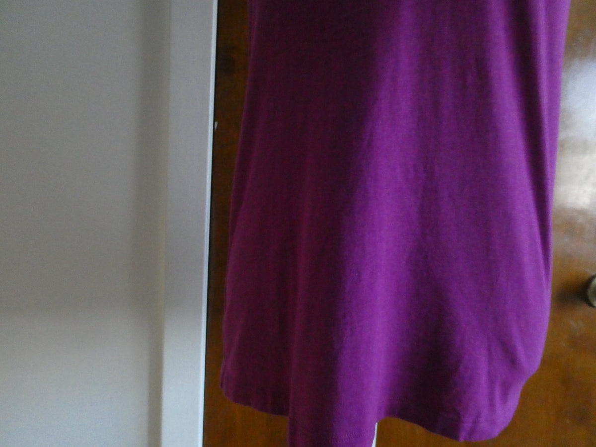 GAP Women’s Purple Bow Detail Top Size Small Cotton Modal Short Sleeve Stretch