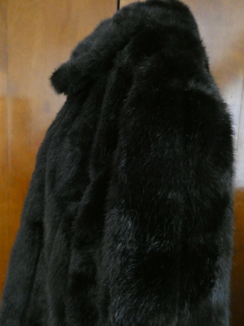 Olympia Limited INC Women's Faux Fur Coat Jacket Black Medium (Fits LARGE) USA