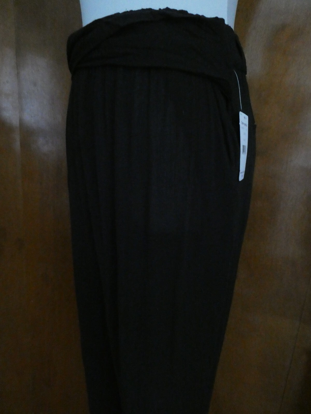 Free People Black Pockets Elastic Waist Rayon Yoga Jogger Pants Size Large