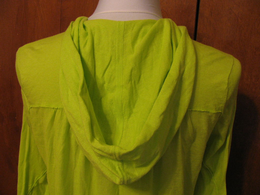 Magaschoni women's  green cotton zippered cardigan Xsmall New