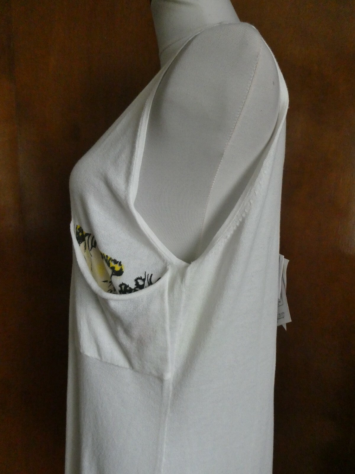 Smitten women's ivory soft cotton top size Large Style# S030236LM