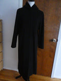 Jason Kole women 100% wool black long hood detailed jacket coat size 8