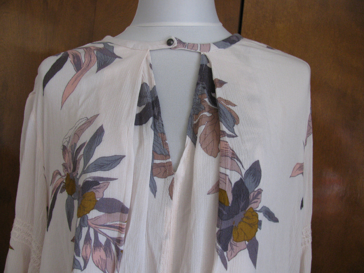 Free People Women’s Pearl Combo Rayon floral print Top New