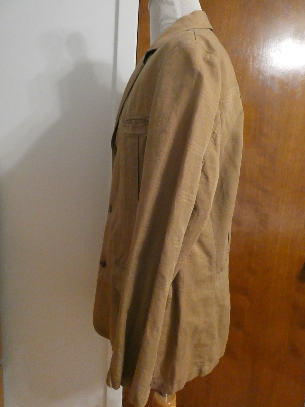 Robert Graham Blazer Men’s Soft 100% Cotton Brown Sport 1 Piece Coat Casual XL