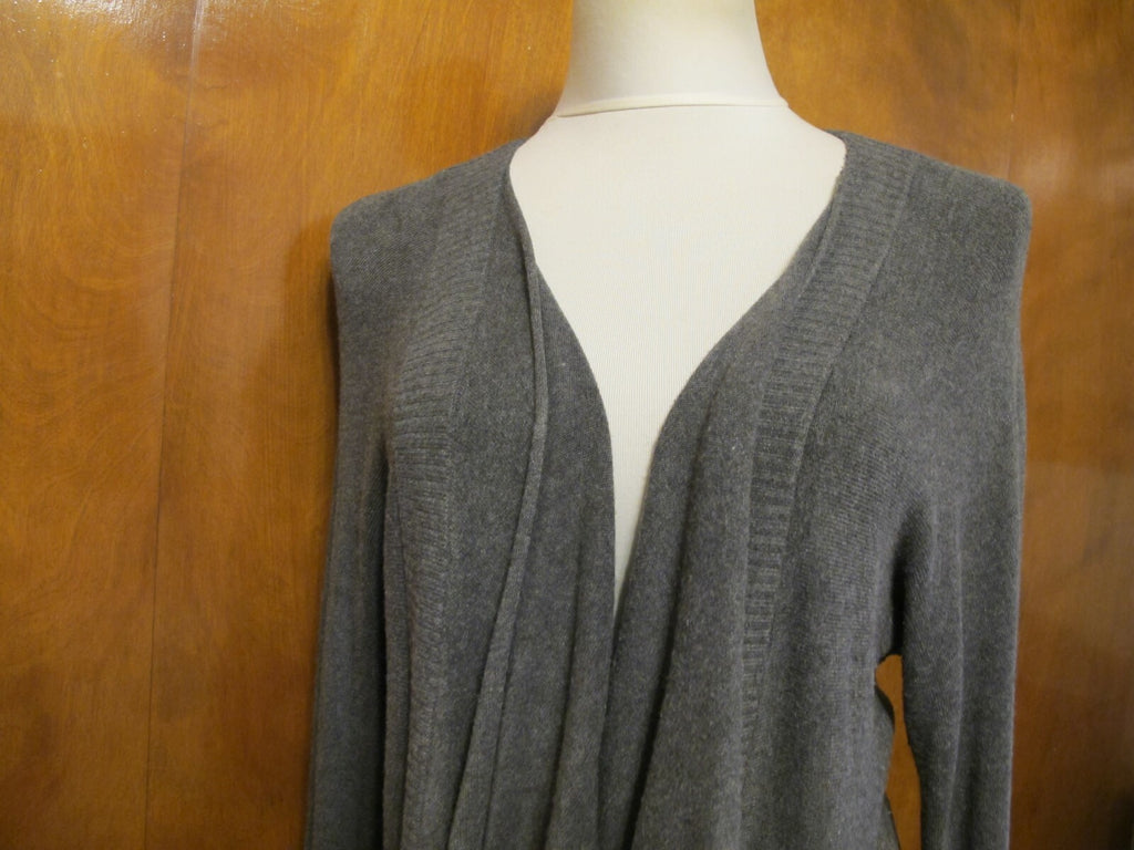 Eileen Fisher Women's Gray Long Cardigan Large 